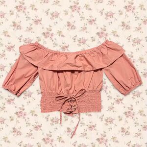 Cute Women's Pink Crop-top